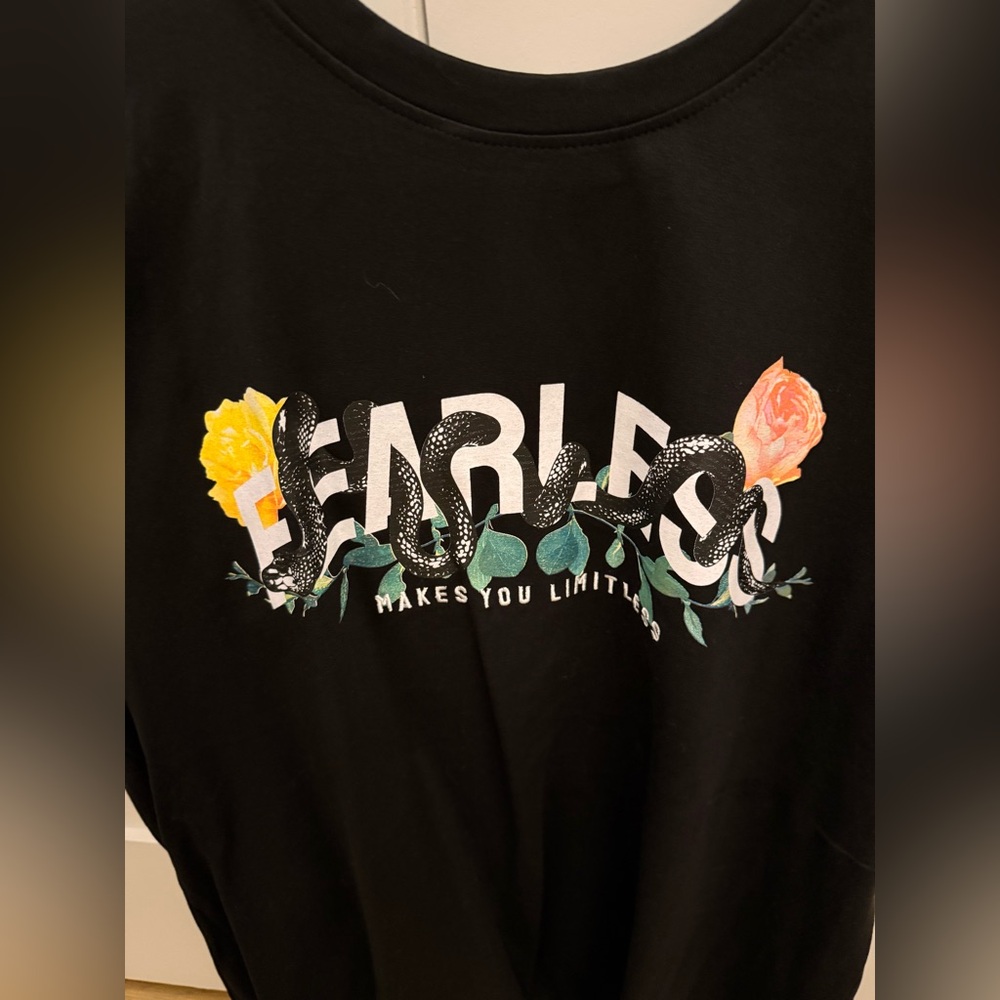Fearless Black Graphic Tee